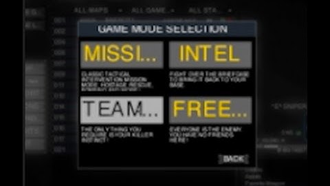 Tactical Intervention maps and game modes