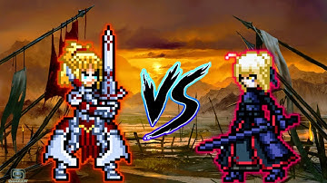 Mordred VS Saber Alter in Jump Force Mugen