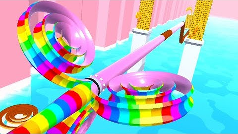 Spiral Rider ASMR Gameplay , Very relaxing and satisfying All Levels Cutting Gameplay Android iOS