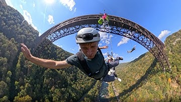 Romance BASE jump at Bridge Day | Immersive 360 VR