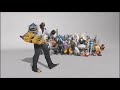 Overwatch dances with the "right" music. Including Ashe, Wrecking Ball and Baptiste.