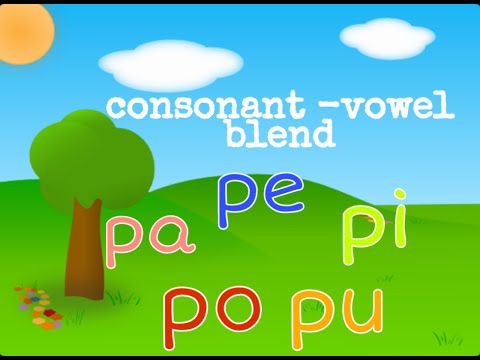 Blending Consonant And Vowel Sounds Pa Pe Pi Po Pu English Phonics Lesson 3