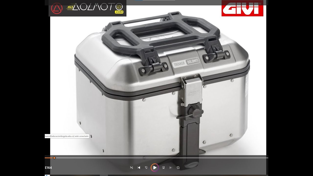 Baúl moto B34 de Givi con parrilla universal - Tienda MotoCenter