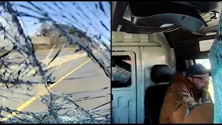 Monroe County man speaks out after large chunk of ice hits his windshield