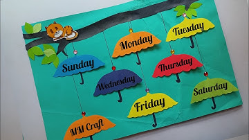 Days Of Week TLM|TLM for primary school|Primary class decoration| Days of week easy TLM| #tlmideas