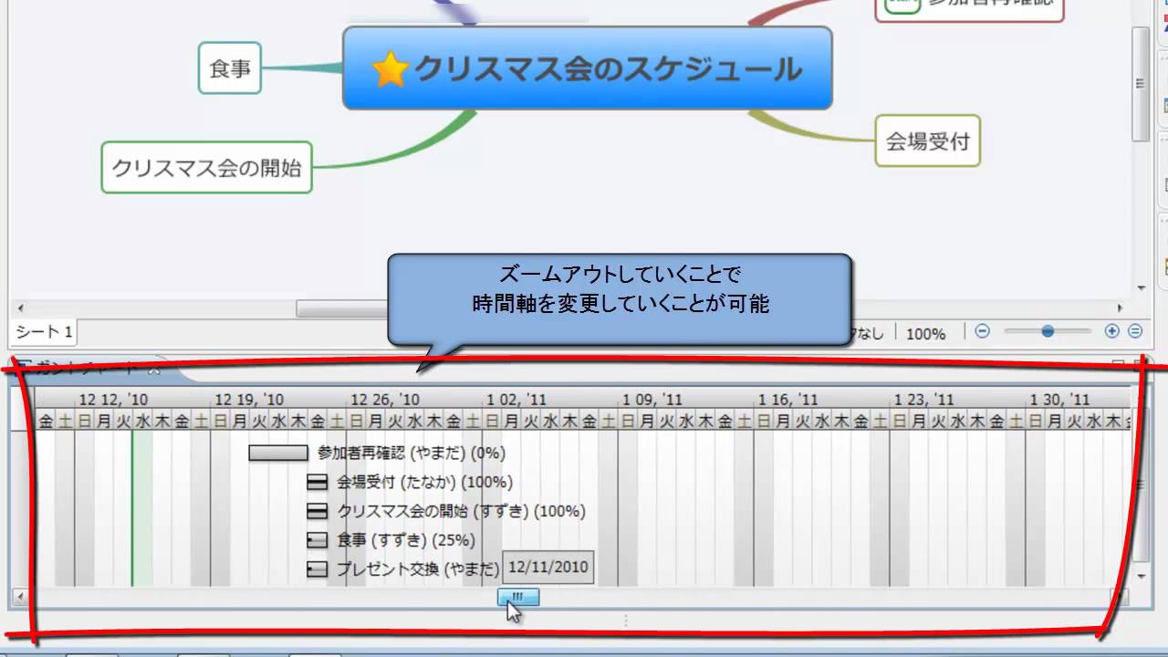 Xmind のガントチャート タスク情報の操作 ショート Youtube