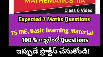 Senior Maths 2A, expected 7 Marks questions #tsbieblmmaths2aguessquestions by KSr