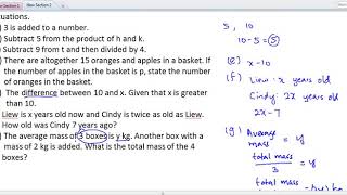 KSSM Form 1 5.1 Variables and Algebraic Expressions