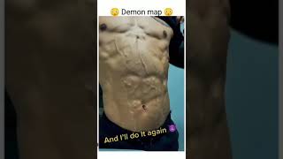 most shredded 🥵 stomach 🔥|| demon 👿 map on abs || #fitness #fitmessmodel || #gym