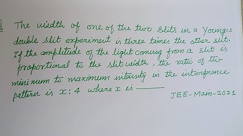 The width of one of the two slits in a Young