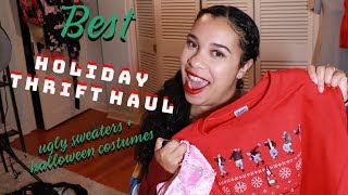 BEST HOLIDAY THRIFT HAUL | UGLY SWEATERS AND COSTUMES