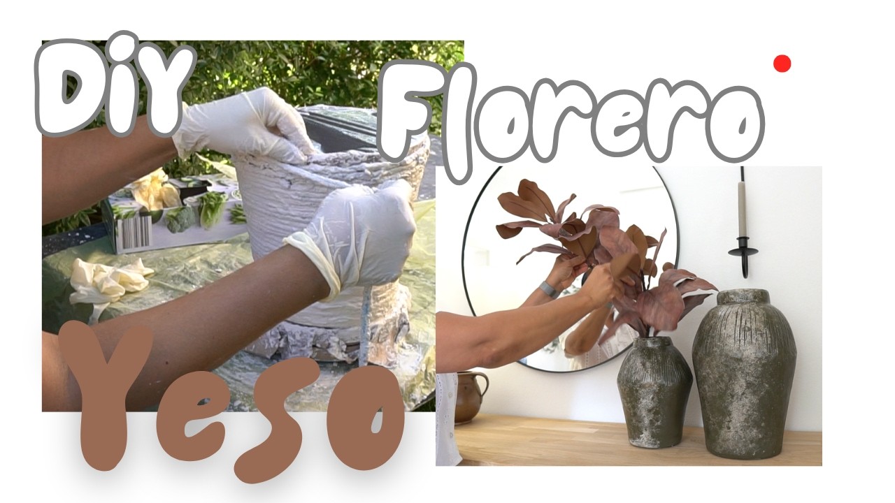 Florero de Yeso fácil y rápido de hacer para decorar el hogar