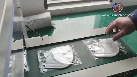 Horizontal automatic N95 KN95 one piece flow bag packaging machine testing video