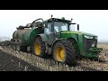 John Deere 8370R Gets Stuck in the while laying Manure w/ Samson PG25 | Mud Season | DK Agriculture