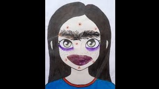 paper cartoon makeup 💄 #makeup #viral #shortsviral