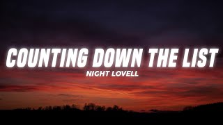 Night Lovell - Counting Down The List (Lyrics) Resimi