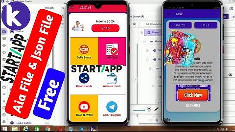 2021 New StartApp aia file Free kodular, startapp self click,startapp ads,Income BD.