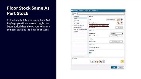 Support Floor Stock Same As Part Stock - Facing MidPass, Facing ZigZag in NX CAM