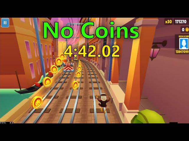 No Coins in 48:13.767 by hgznx - Subway Surfers - Speedrun