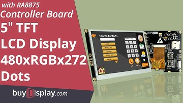 TFT 5 inch LCD Display Module 480x272 Pixel with RA8875 Controller Board Serial I2C