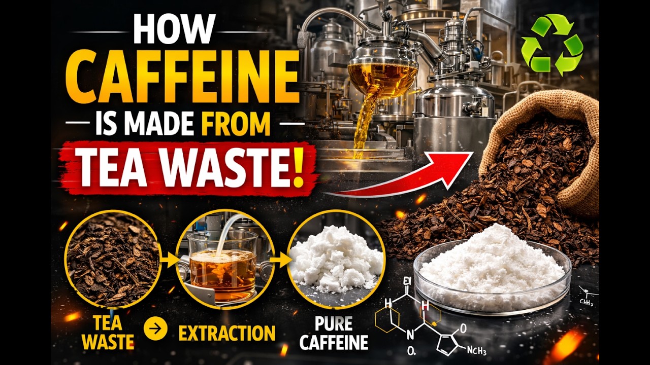 How Caffeine Is Made from Tea Waste | Industrial Extraction Process