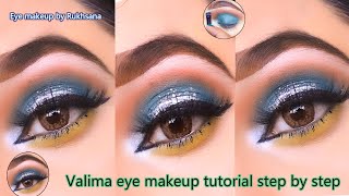 blue smokey eyes l cut crease Eye makeup Tutorial l Bridal Eye Makeup for Newly wed l Glamorous look