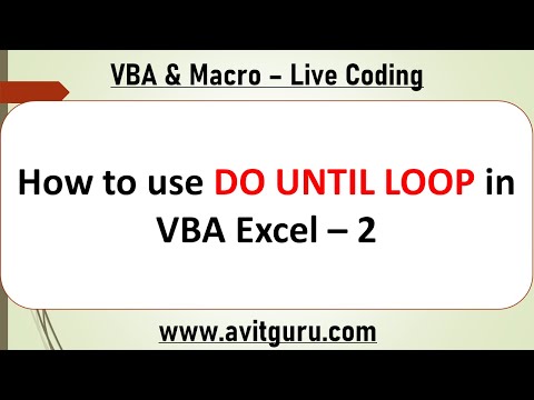 How to use DO UNTIL LOOP in VBA Excel – 2