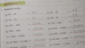 Dav Public School Class 4 Math  Unit 2 Worksheet 7 ||Addition And Subtraction || @madhubanclasses