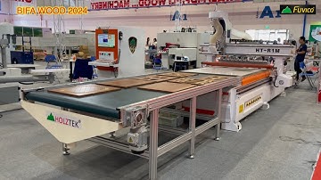 Máy cnc nesting 1 đầu thay dao Holztek tại Bifa Wood 2024