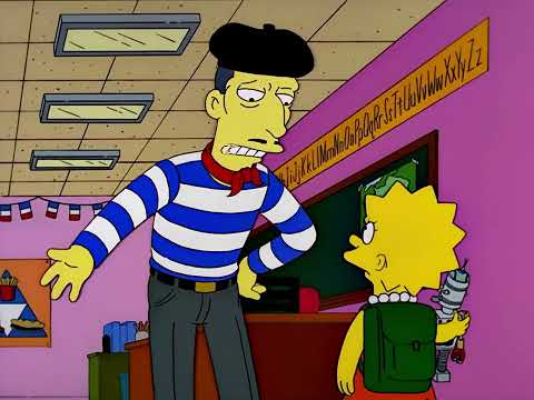 The Simpsons - The French class but it's in french (English subs)