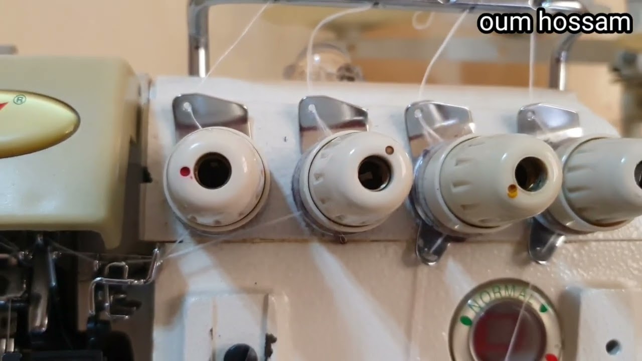 طريقة تركيب الخيط فماكينة السورجي 4فيل #طريقة_تركيب_خيوط_ماكنة_سورجي_أو #السرفلة_للمبتدئين