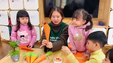 Tạo hình: Củ Cà rốt đáng yêu | Mầm non Thiên Đức