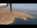 Olympic air dash 8100 landing and take off in leros 