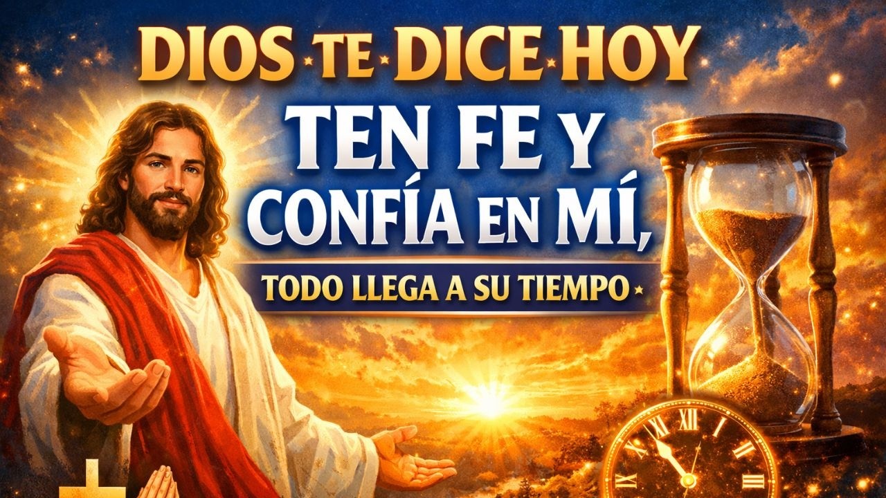 DIOS TE DICE HOY TEN FE Y CONFÍA EN MÍ, TODO LLEGA A SU TEMPO