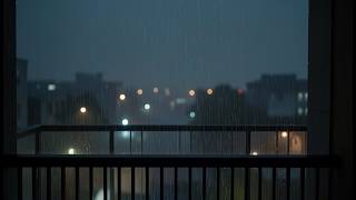 Rainy City View | Soft Whisper Voice & Calm Night Rain (1 Hour) screenshot 4