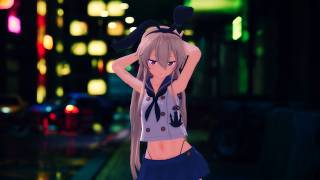 [MMD Kancolle/4K] Shimakaze (まだ熱い / 重音テト（KASANE TETO）)