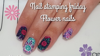 Nail art stamping friday | bundle monster flower stamping