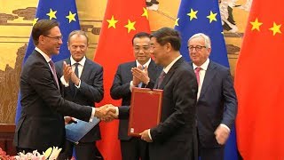 Leaders at China-EU Summit discuss free trade as China-US trade spat intensifies