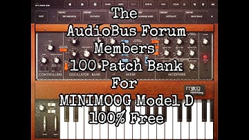 MINIMOOG Model D - The AUDIOBUS MEMBERS Sound Pack Demo - 100% FREE - iPad Demo