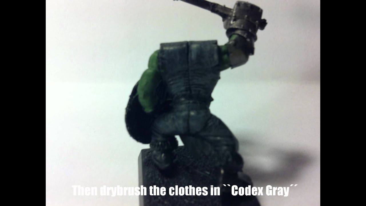 How to Paint A Warhammer Fantasy Orc: Basic - YouTube