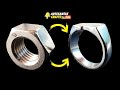 💍 Como HACER un ANILLO de ACERO INOXIDABLE con TUERCA 💍 How to MAKE a STAINLESS STEEL RING with NUT