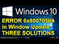 ✔️ Windows 10 - Fix 0x800705b4 Windows Update Error - Three Solutions