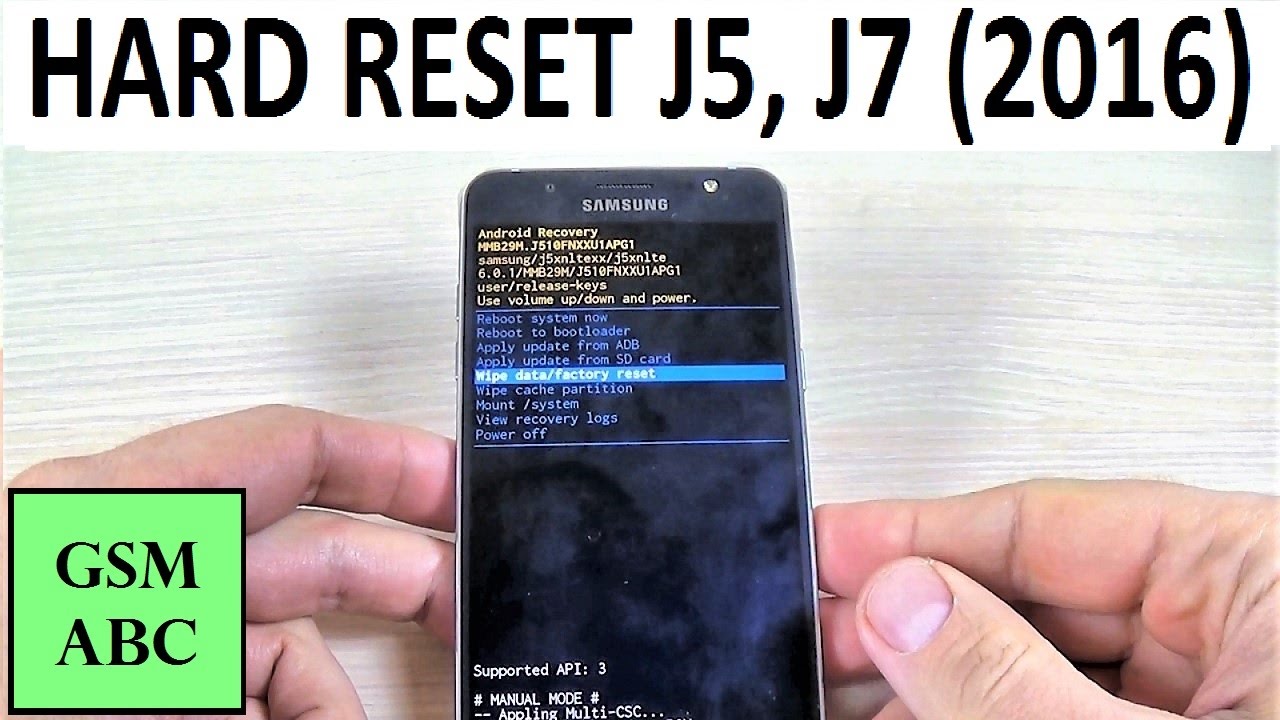 Reset Samsung