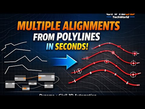 Civil 3D Dynamo: Create Multiple Alignments Automatically (Fastest Method) | Civil3D | Dynamo