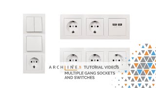 Multiple gang sockets and switches - ARCHLine.XP tutorial