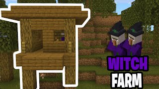 How To Make Witch Farm In Minecraft Bedrock - Tutorial
