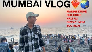 MUMBAI VLOG❤️‍🔥 || Marine Drive || Getway India || Zoo Bich || Haji Ali || SRK Home || Zee Vlog ||