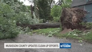 Muskegon County's Emergency Operations Center working to cleanup storm damage