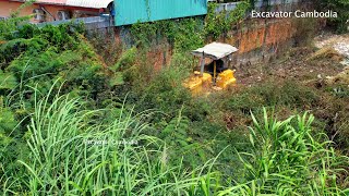 Full Processing Completed 100% Landfill By D31+D20 Bulldozer Pushing  And 5Ton Truck Unloading Dirt