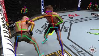 UFC Conor McGregor vs Dustin Poirier pose estimation